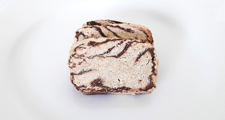 Three slices of Traditional halva with cocoa by Mezap