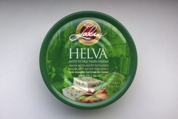 Can of Lalin Halva with Antep Pistachio by Gulluoglu