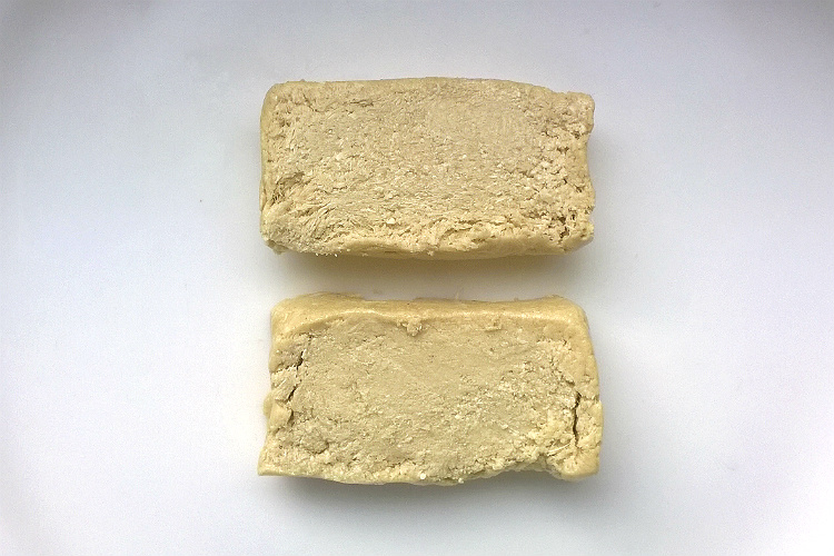 Two slices of Sesame Halva Vanilla by Bul-Tat