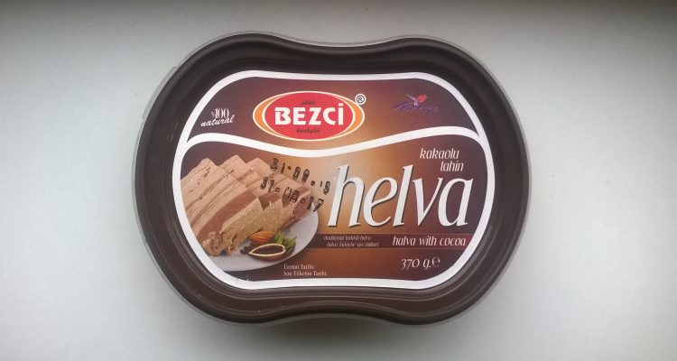 Packaging of Bezci halva with cocoa