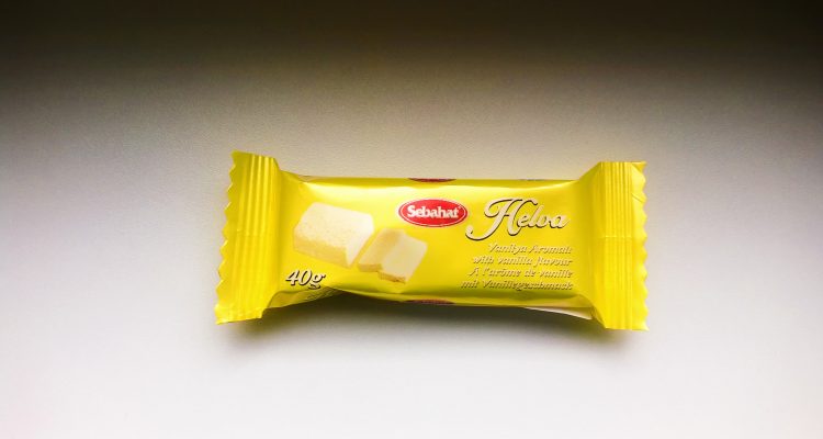 Packaging of Sebahat helva with vanilla flavour