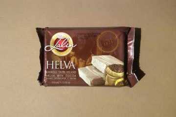 Packaging of Lalin halva with cocoa