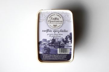 Packaging of Halvas Almond with Whole Grained Tahini & Brown Sugar by Halvas Drapetsonas