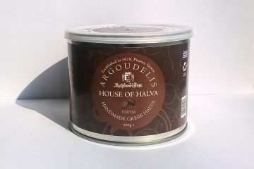 Front of the packaging of Halva Cocoa by Argoudelis