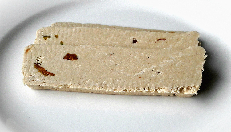 Three slices of Halva with Pistachios by Achva
