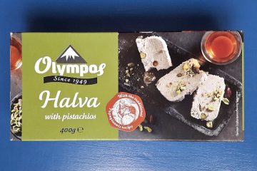 Packaging of Olympos Halva with Pistachios